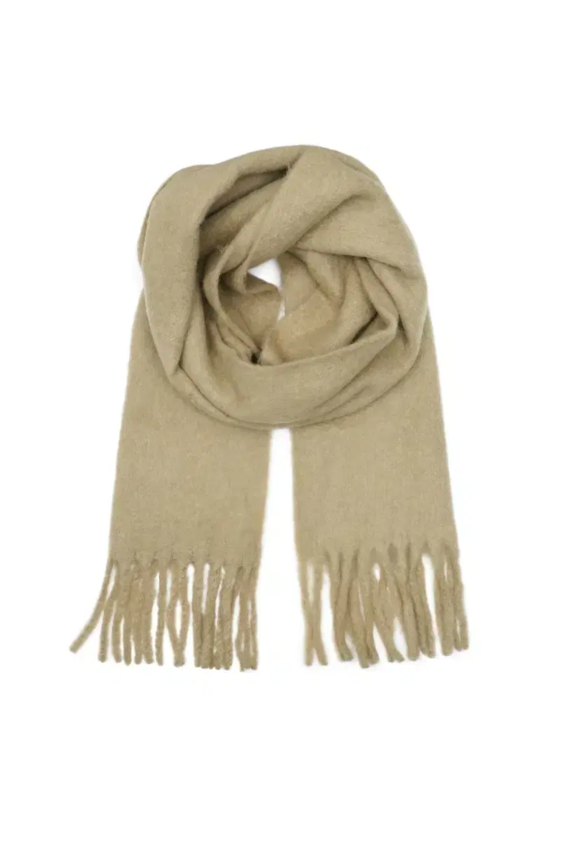 STU Fringe Muffler Beige STU OFFICE